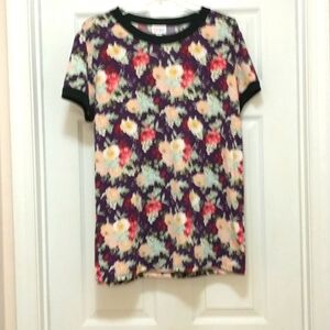 LuLaRoe Floral Short Sleeved Shirt Size L
